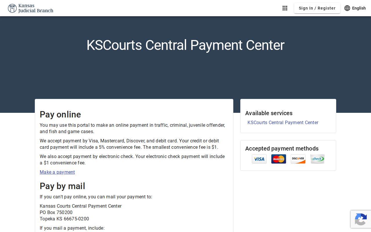 Morton County traffic court records Kansas Central Payment Center